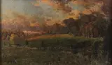 John Ross Key, Expansive Landscape-September Afternoon, Virginia, Oil on canvas