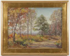 Alma Held, Rural Autumn Landscape, Oil on canvas