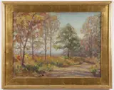 Alma Held, Rural Autumn Landscape, Oil on canvas