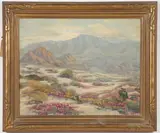 Marie Kendall, California Desert Landscape in Bloom, Oil on canvas