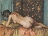 Henry Asbury Rand, Reclining Nude, Pastel on artist board