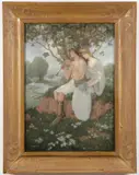 Lutfi D. Yacobian, A Shepherd and His Maiden, Oil on canvas