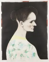 Mauricio Lasansky, Madame Curie, Color Intaglio etching, drypoint