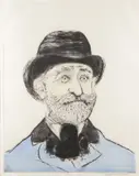 Mauricio Lasansky, Verdi, Color Intaglio etching, drypoint