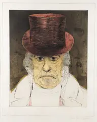 Mauricio Lasansky, Goya, Color Intaglio etching, drypoint