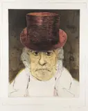 Mauricio Lasansky, Goya, Color Intaglio etching, drypoint