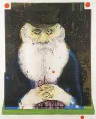 Tolstoy by Mauricio Lasansky, Color Intaglio etching, drypoint, sold Nov 2024
