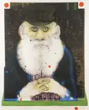 Mauricio Lasansky, Tolstoy, Color Intaglio etching, drypoint