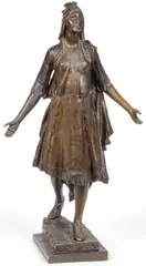 Pocahontas by William Ordway Partridge, Bronze with dark brown patina, offered Nov 2024