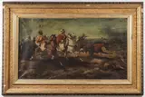 H. Schultz, Arabs on Horseback, Oil on canvas