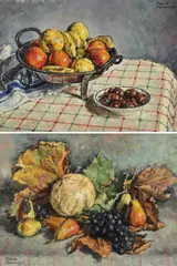 Denise Harrewyn, The Last Melon and Winter Fruits, Oil on canvas