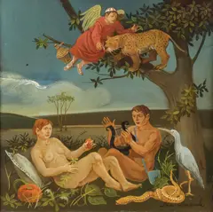 János Duschanek, Paradicsomi Állapot, Oil on canvas