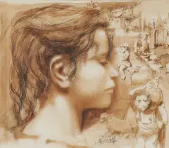 Conger Metcalf, Impressions of Italy, Oil and graphite on clay-coated paper