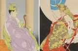Paul Jacoulet, Le Dieu Vivant Nagano, Japan and Le Pretre De Sendo-ji, Woodblock Prints