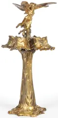 Raoul François Larche, Femme Libé Lulle-The Dragon Fly Lady, Gilt Bronze