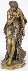 Étienne Henri Dumaige, The Goddess Ceres, Bronze with light brown patina