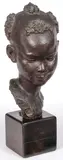 Rudolf Wening, Bust of Young Woman, Bronze with dark brown patina