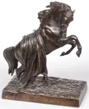 Piotr Klodt, A Rearing Horse, Bronze with dark brown patina