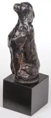 A Seated Dog by Pierre Bonnard, Bronze with dark brown patina, sold Jul 2024