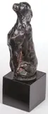 Pierre Bonnard, A Seated Dog, Bronze with dark brown patina