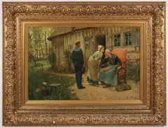 Henry Bacon, The Suiter, 1889, Oil on canvas laid down