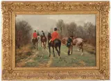 Jean Richard Goubie, The Fox Hunt, Oil on canvas