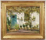 Anthony Thieme, Patio in Spain, Oil on canvas
