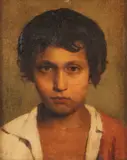 Ennio Morelli, Portrait of a Young Boy, Oil on canvas