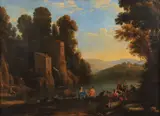 Expansive Landscape with Travelers by Italian School, Oil on canvas, sold Jul 2024