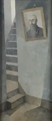 Marvin Cone, On Guard, Oil on canvas board