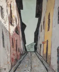 Eduardo Kingman, Juella Street, Oil on canvas