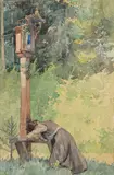 German School, A May Offering, Watercolor on paper