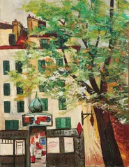 Nubar Bedrossain, Maisons et Rues de Paris, Oil on canvas