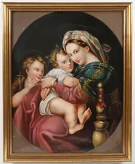 Madonna della Sedia by Raphael, Oil on canvas, sold Jul 2024