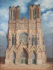 A. Vogt, Notre Dame, Oil on canvas