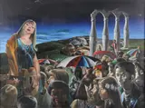 Dhmitri Zonia, Music Festival, Oil on board