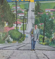 Edwin Keiffer, Art Pepper, Oil on canvas