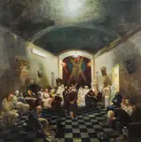 Stanislav Semenovich Molodykh, Bypass House, Oil on canvas