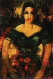 Janis Ferdinands Tidemanis, Flower Girl, Oil on Masonite