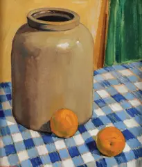Marvin Cone, Color Arrangement, Oil on artist board