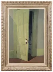Marvin Cone, Green Door, Oil on canvas