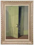 Marvin Cone, Green Door, Oil on canvas