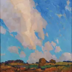 Marvin Cone, On the Wind, Oil on board
