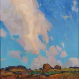 Marvin Cone, On the Wind, Oil on board