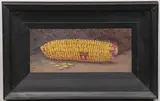 Alfred E A Montgomery, Still Life with Corn, Oil on canvas laid down on wood panel