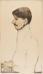 Self Portrait by Mauricio Lasansky, Engraving, sold Nov 2023