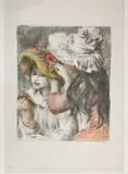 Le Chapeau épinglé, 2è planchet by Pierre-Auguste Renoir, Color lithograph printed in 11 colors on Ingres Arches laid paper with MBM watermark From an edition of 200, sold Nov 2023