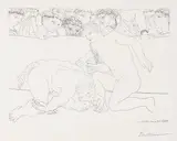 Pablo Picasso, Minotaure Vaincu, Etching on Montval laid paper with Picasso watermark