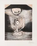 Le verre sous la lampe by Pablo Picasso, Linocut on Arches paper, sold Nov 2023