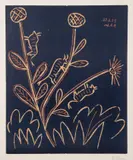 Plante aux Toritos by Pablo Picasso, Linocut on Arches paper with Arches watermark, sold Nov 2023